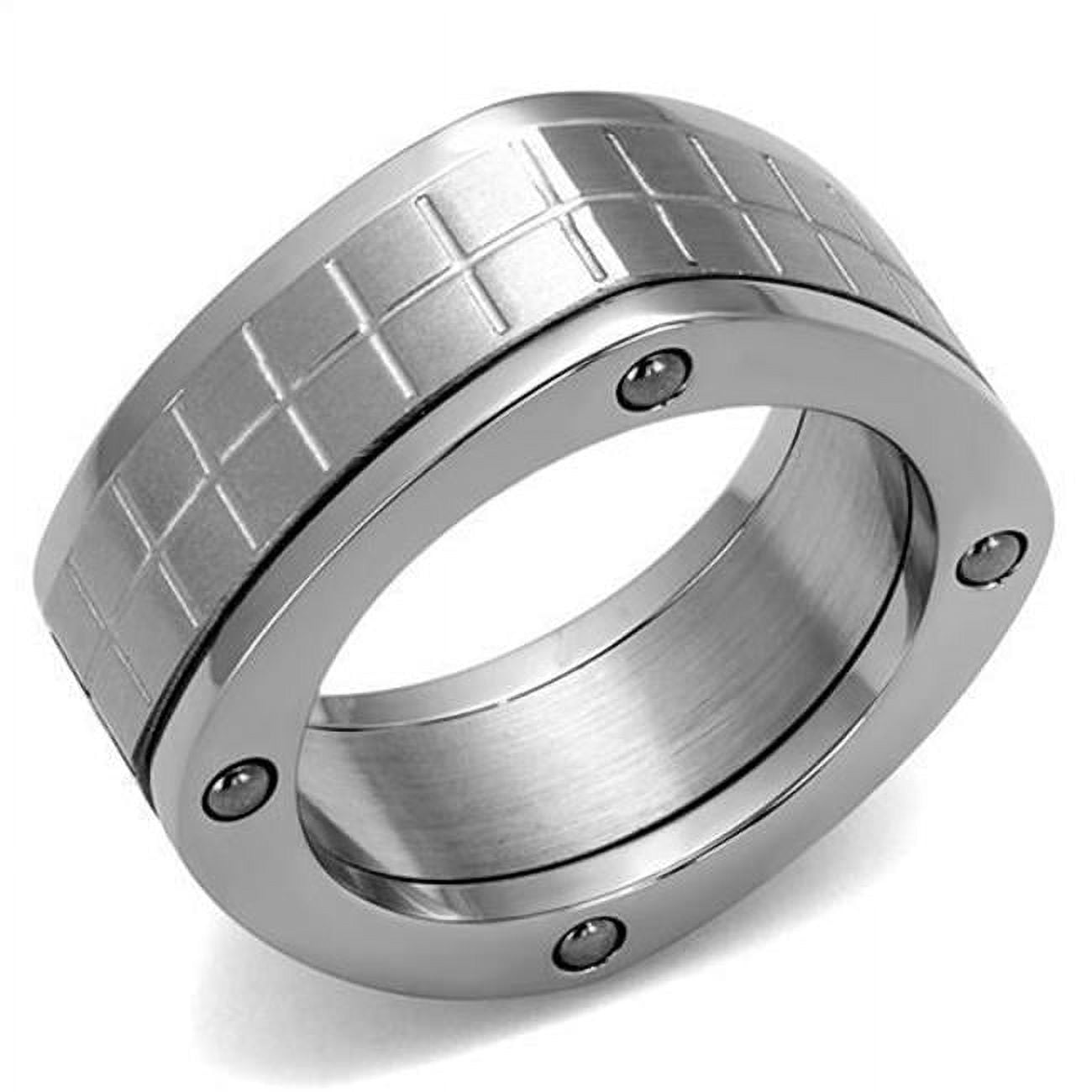 TK2405-9 Men High Polished Stainless Steel Ring with No Stone in No Stone - Size 9
