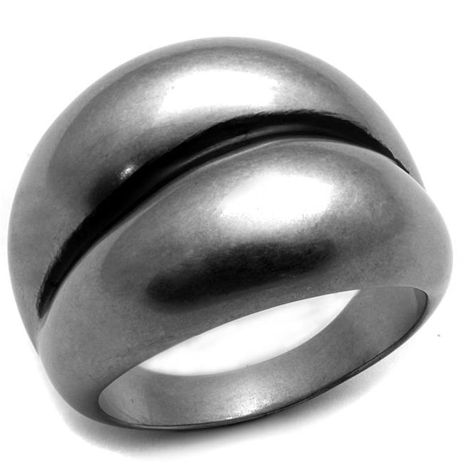 TK2415-9 Men Antique Silver Stainless Steel Ring with No Stone in No Stone - Size 9