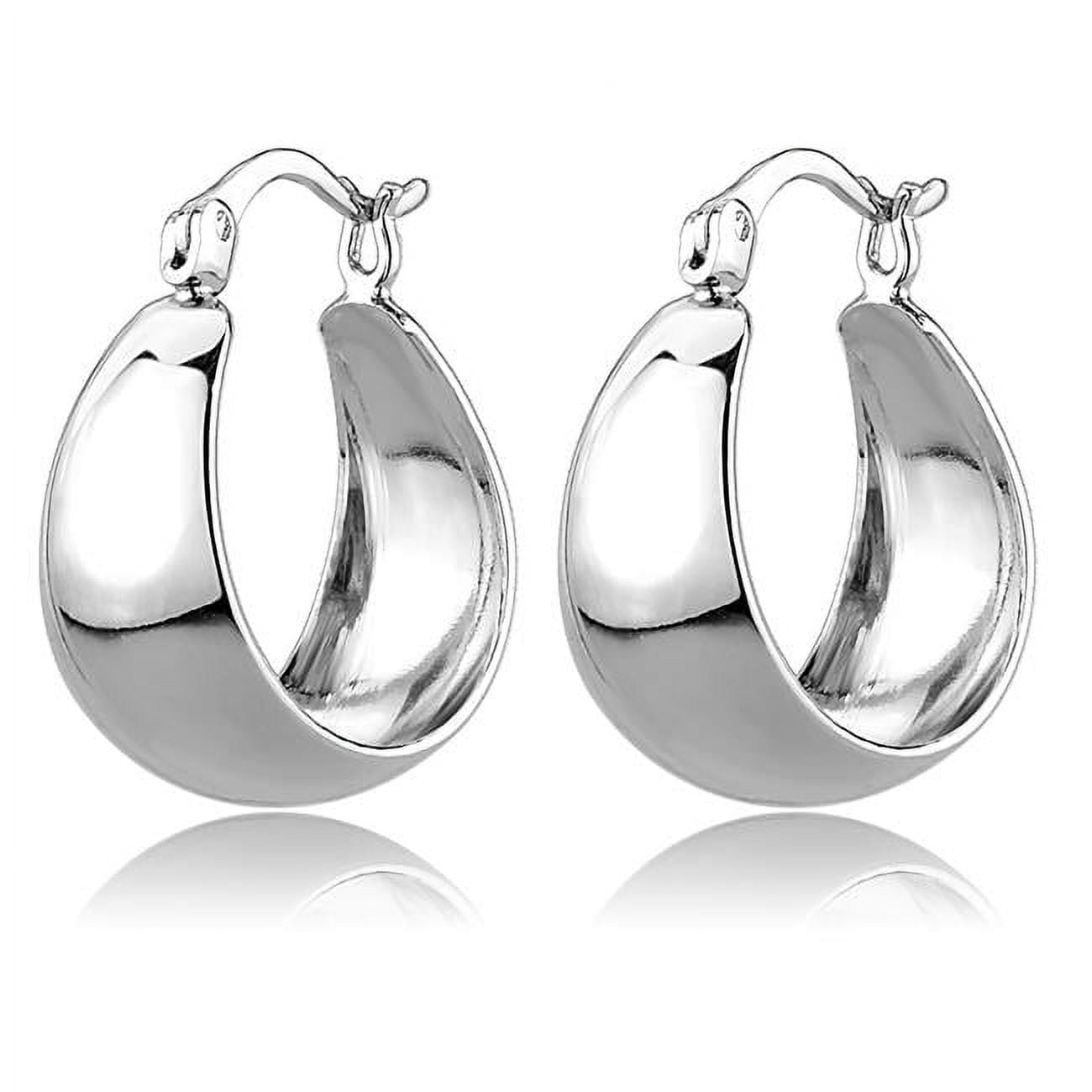 Picture of Alamode 3W1402 Women Rhodium Brass Earrings with No Stone in No Stone