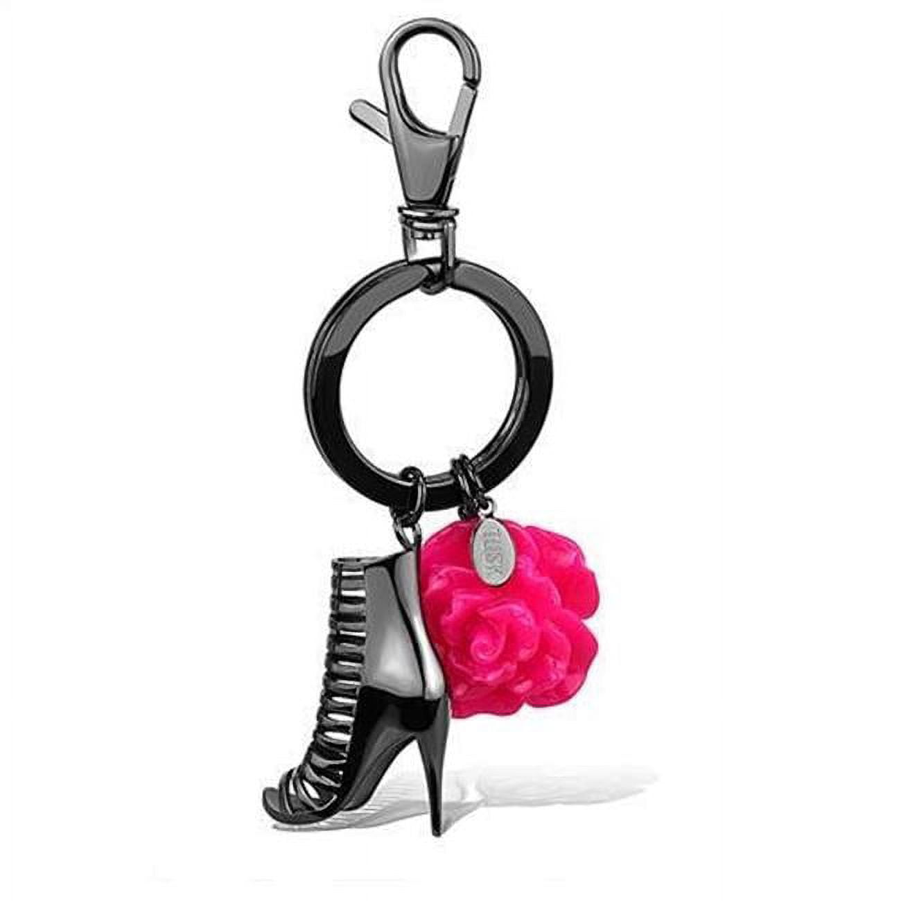 Picture of Alamode TK2718 Women IP Light Black Stainless Steel Key Ring with Synthetic in Rose