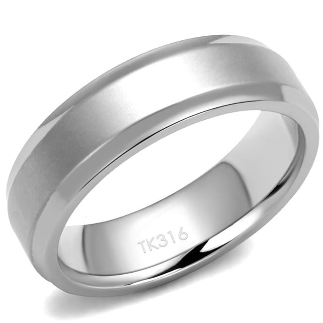 TK2916-12 Men High Polished Stainless Steel Ring with No Stone in No Stone - Size 12