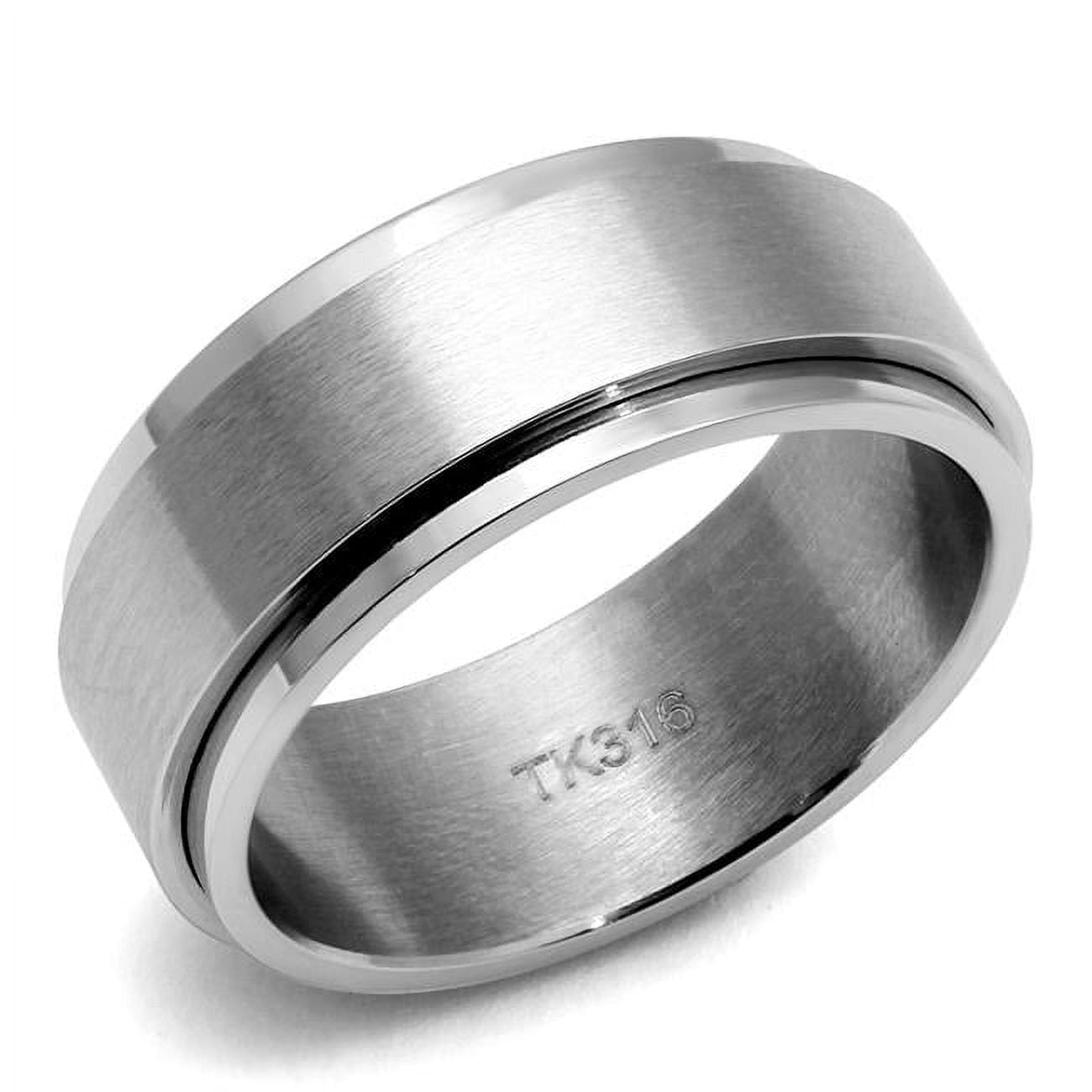 TK2919-10 Men High Polished Stainless Steel Ring with No Stone in No Stone - Size 10