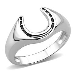 Men High Polished Stainless Steel Ring with No Stone in No Stone - Size 8