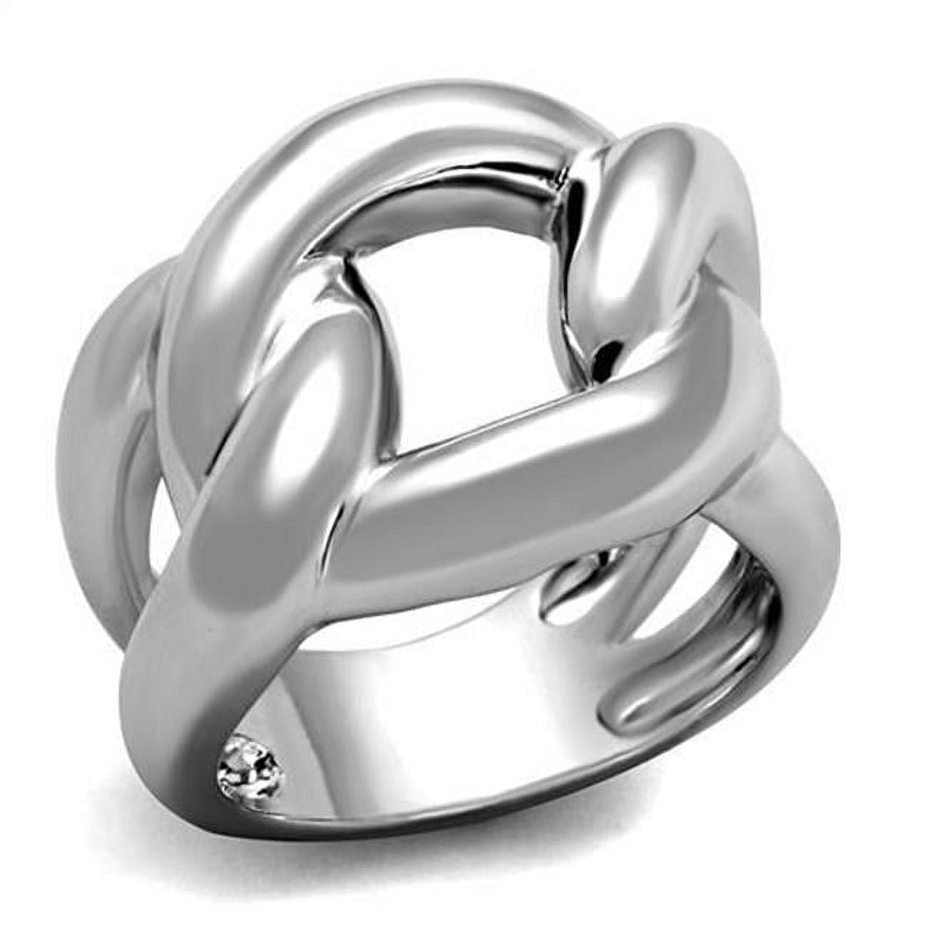 Picture of Alamode 3W1074-6 Women Rhodium Brass Ring with No Stone in No Stone - Size 6