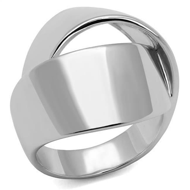 Women Rhodium Brass Ring with No Stone in No Stone - Size 6