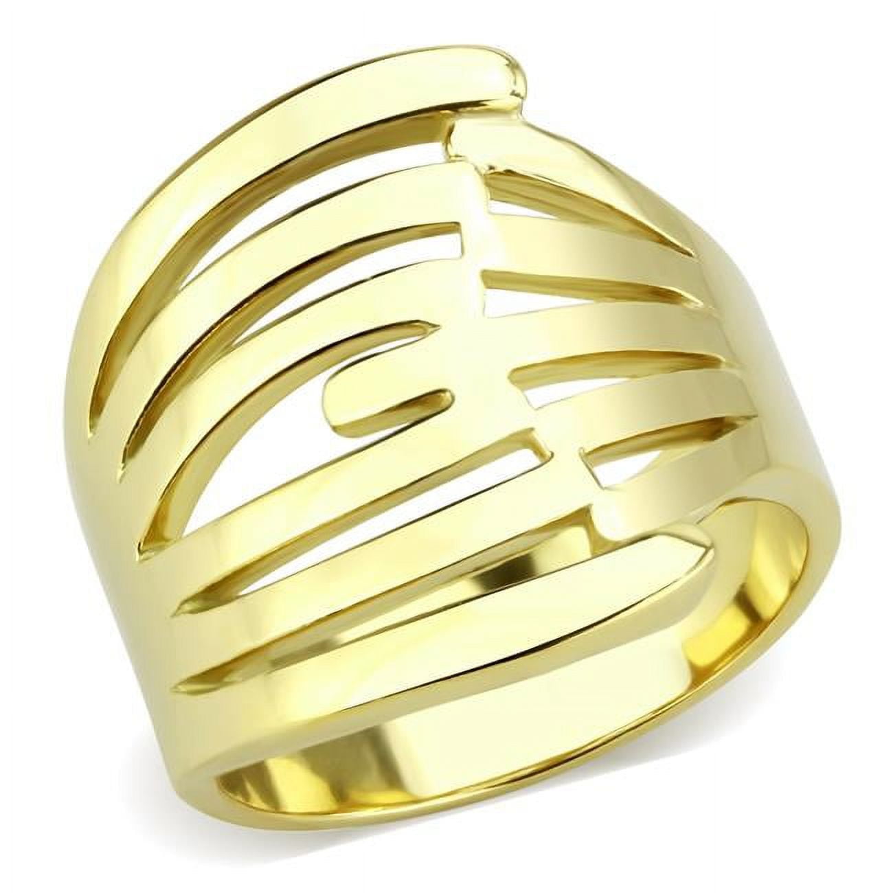 TK3717-8 Women IP Gold Stainless Steel Ring with No Stone in No Stone - Size 8