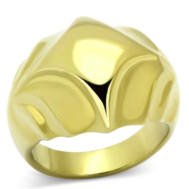 Women IP Gold Stainless Steel Ring with No Stone in No Stone - Size 5