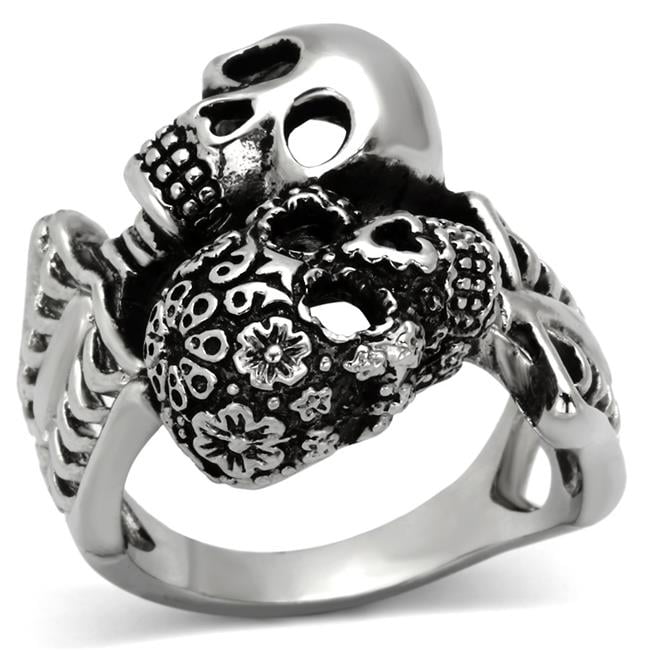TK1039-12 Men High Polished Stainless Steel Ring with No Stone in No Stone - Size 12