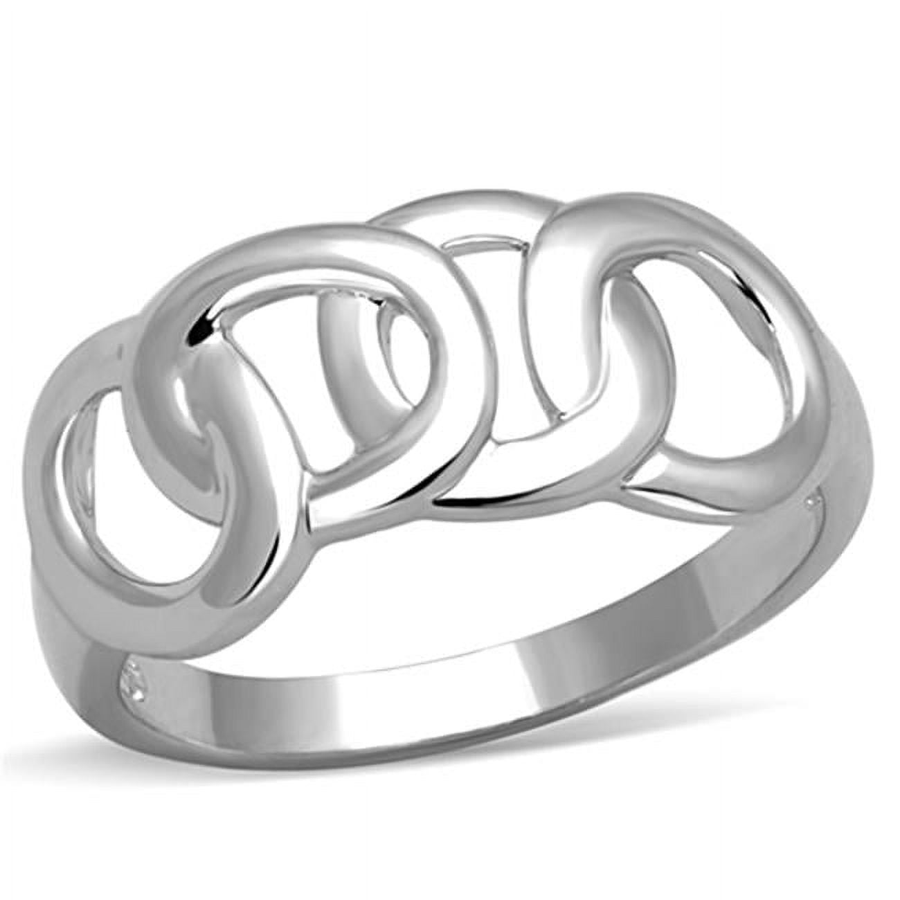 Women Rhodium Brass Ring with No Stone in No Stone - Size 9