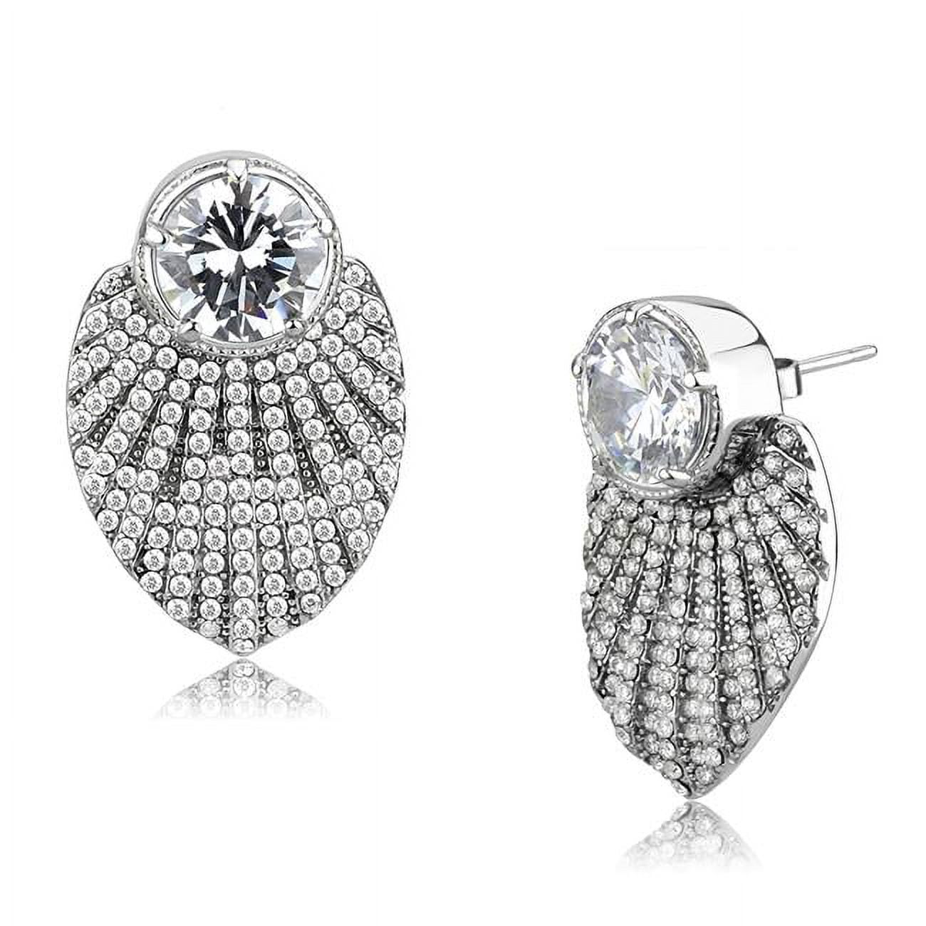 Picture of Alamode DA331 Women No Plating Stainless Steel Earrings with AAA Grade CZ in Clear