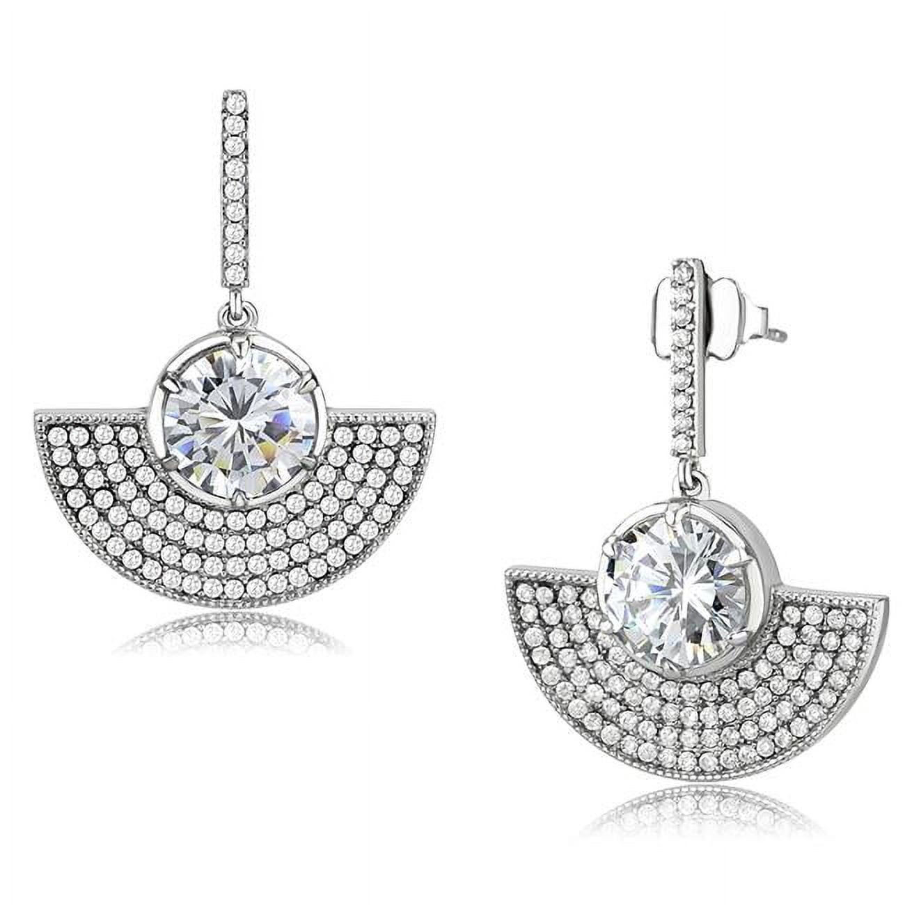 Picture of Alamode DA334 Women No Plating Stainless Steel Earrings with AAA Grade CZ in Clear