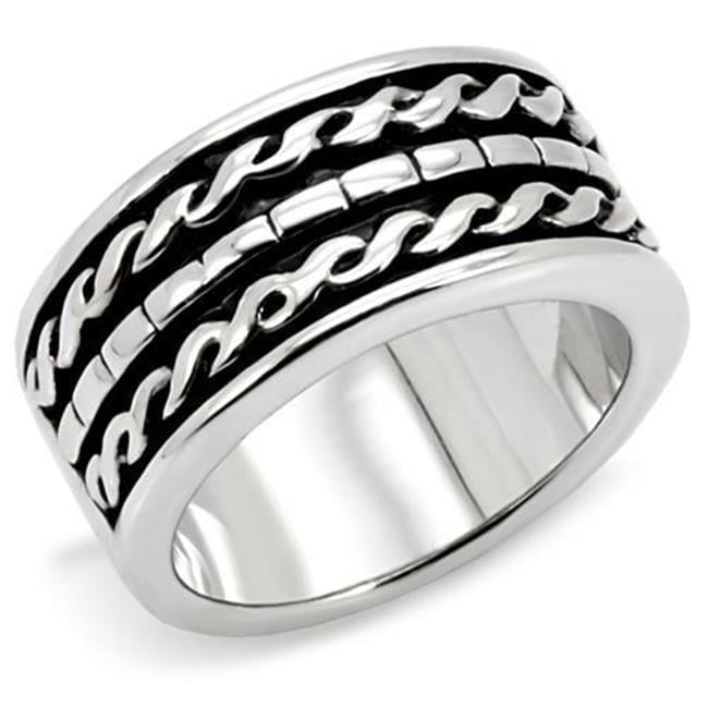 Women Rhodium Brass Ring with No Stone in No Stone - Size 5