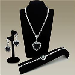 Picture of Alamode LO2327 Women Rhodium Brass Jewelry Sets with AAA Grade CZ in Amethyst