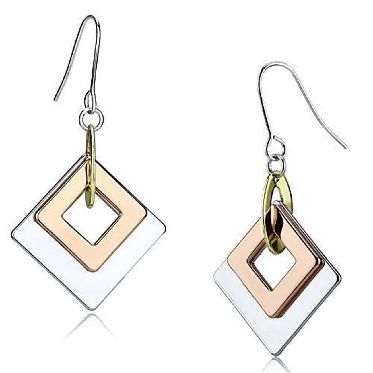 Picture of Alamode LO2676 Women Rhodium & Gold & Rose Gold Iron Earrings with No Stone in No Stone