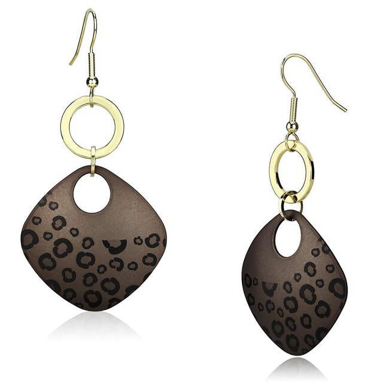 Picture of Alamode LO2701 Women Special Color Iron Earrings with Epoxy in Jet