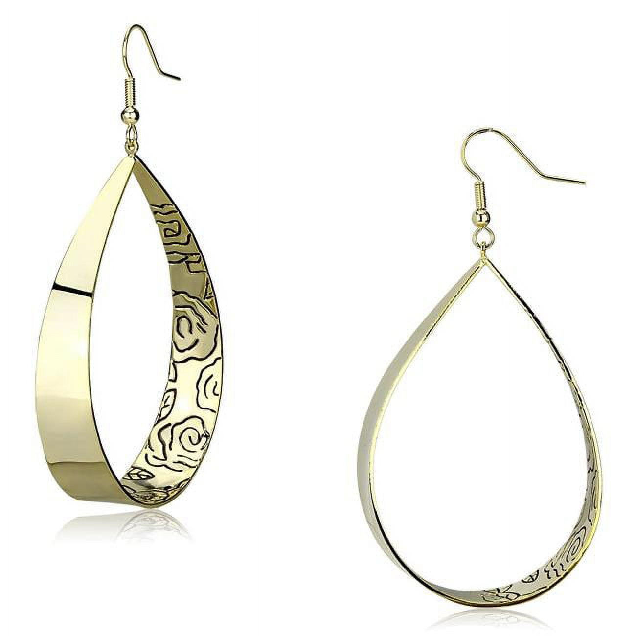 Picture of Alamode LO2721 Women Gold Iron Earrings with No Stone in No Stone