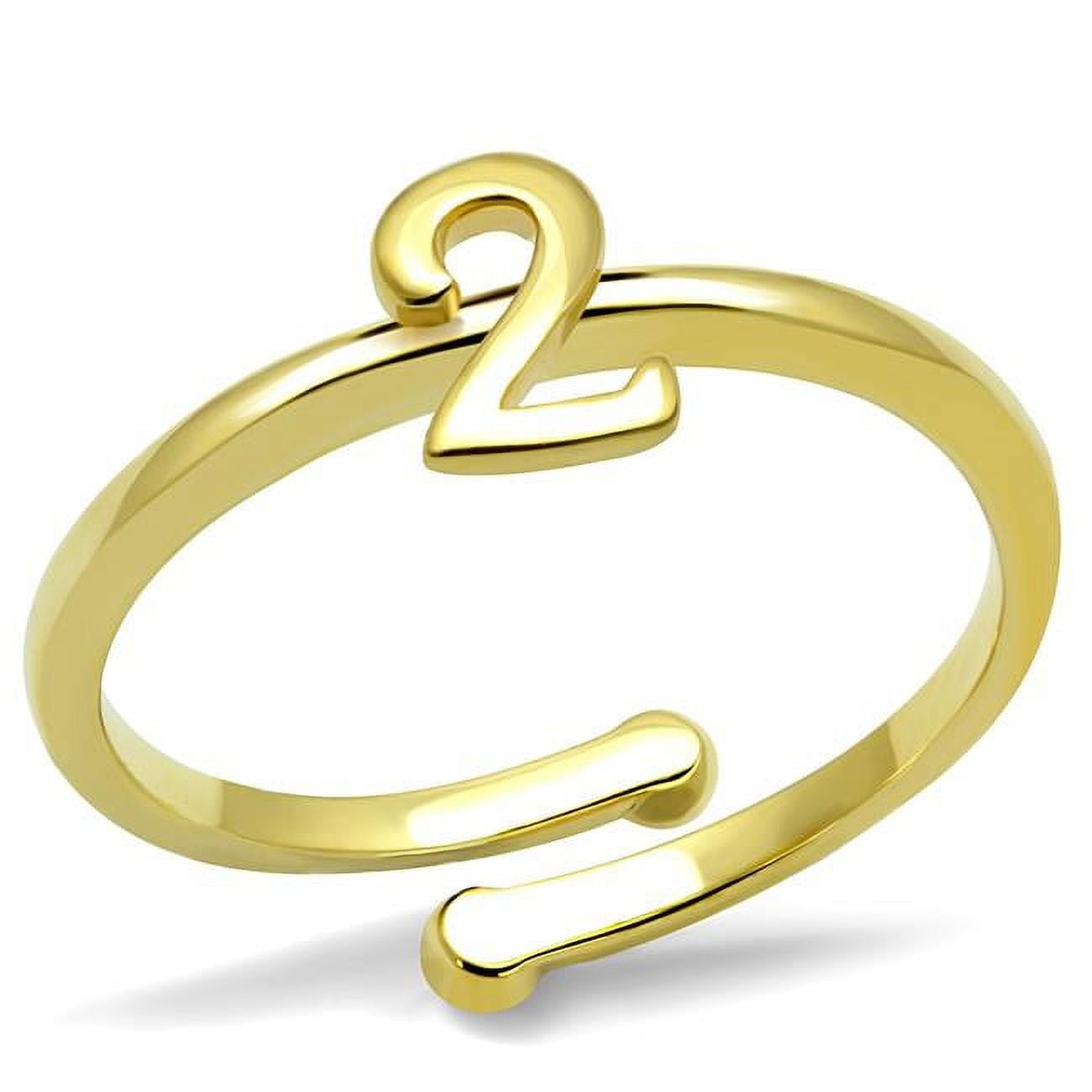 Women Flash Gold Brass Ring with No Stone in No Stone - Size 8