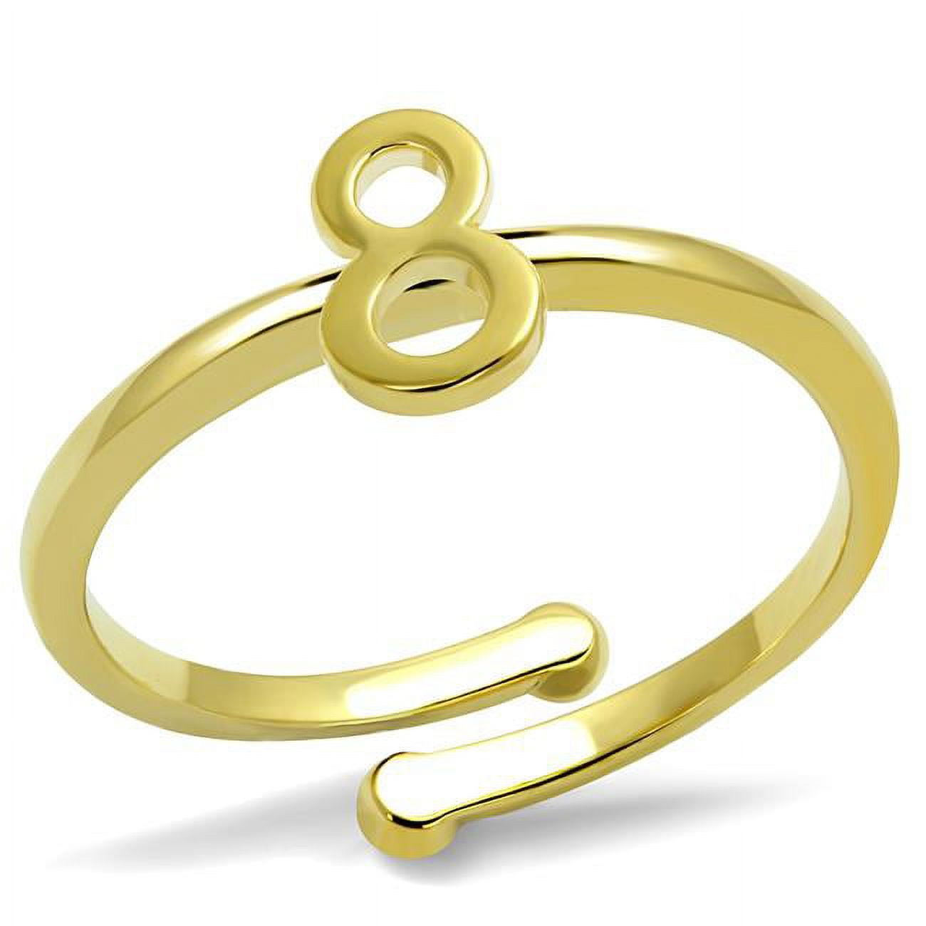 Women Flash Gold Brass Ring with No Stone in No Stone - Size 8
