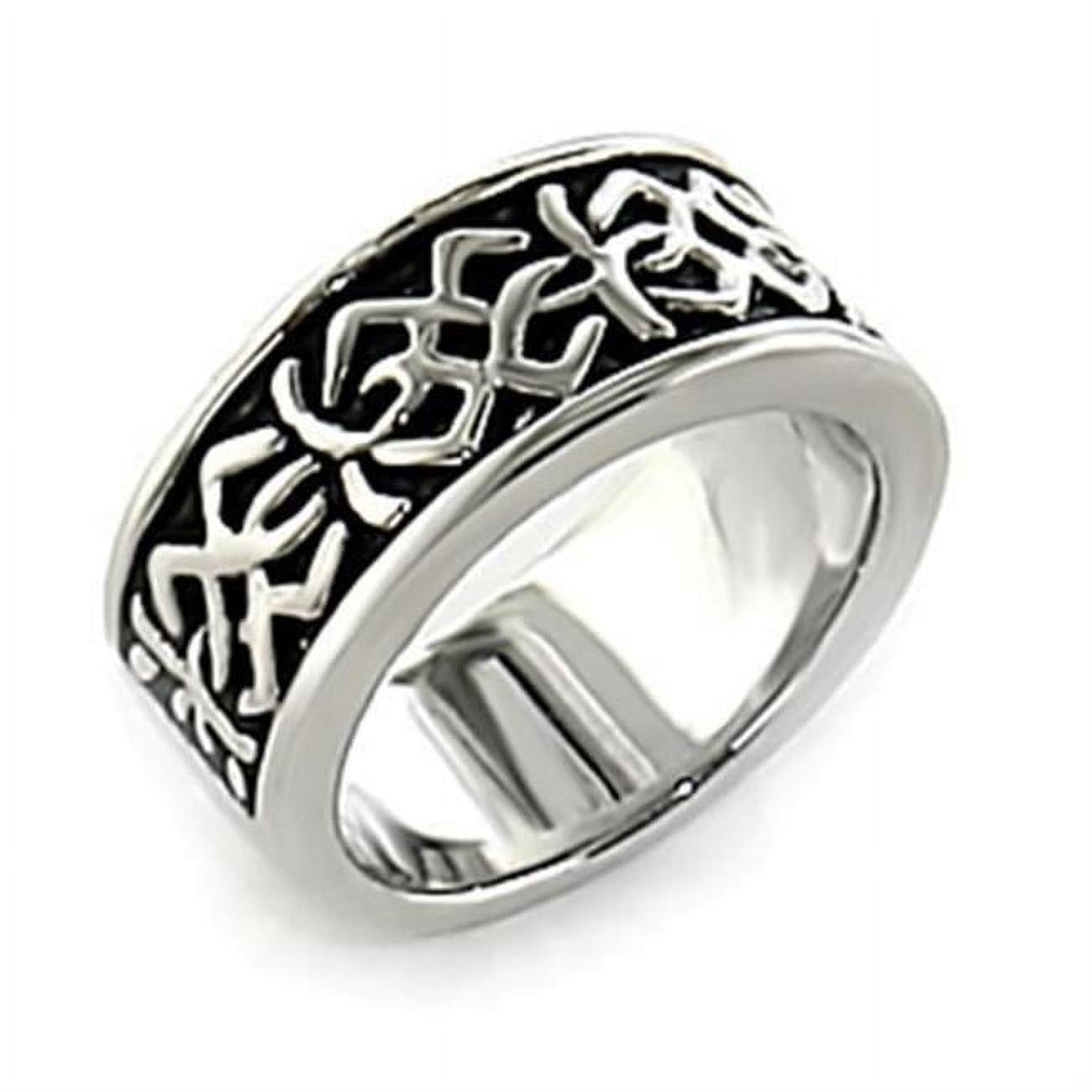 LO437-6 Women Rhodium White Metal Ring with No Stone in No Stone - Size 6