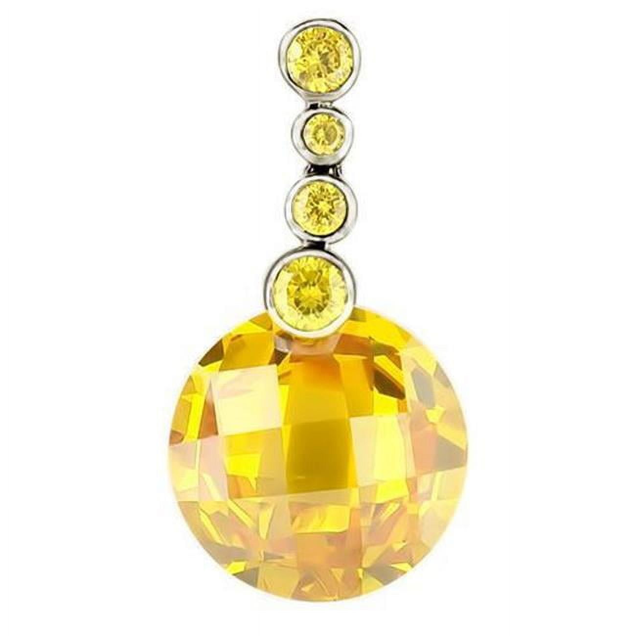 Picture of Alamode LOS239 Women Rhodium 925 Sterling Silver Pendant with AAA Grade CZ in Topaz