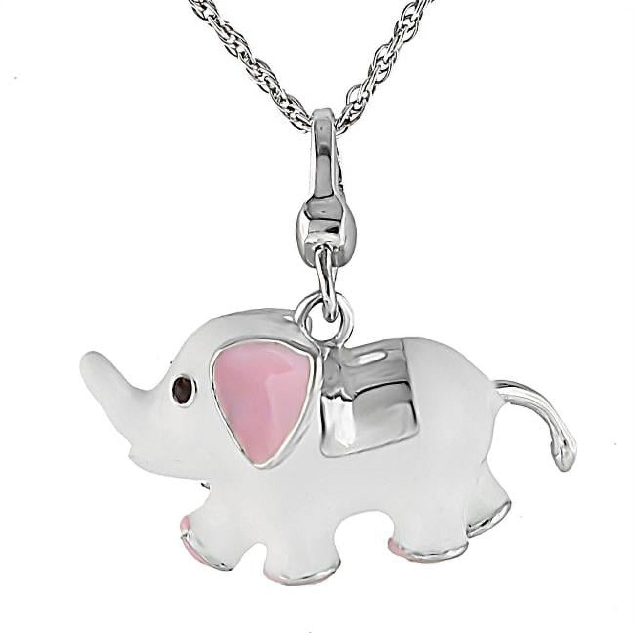 LOS421-18 Women Silver 925 Sterling Silver Chain Pendant with Top Grade Crystal in Siam - 18 in.