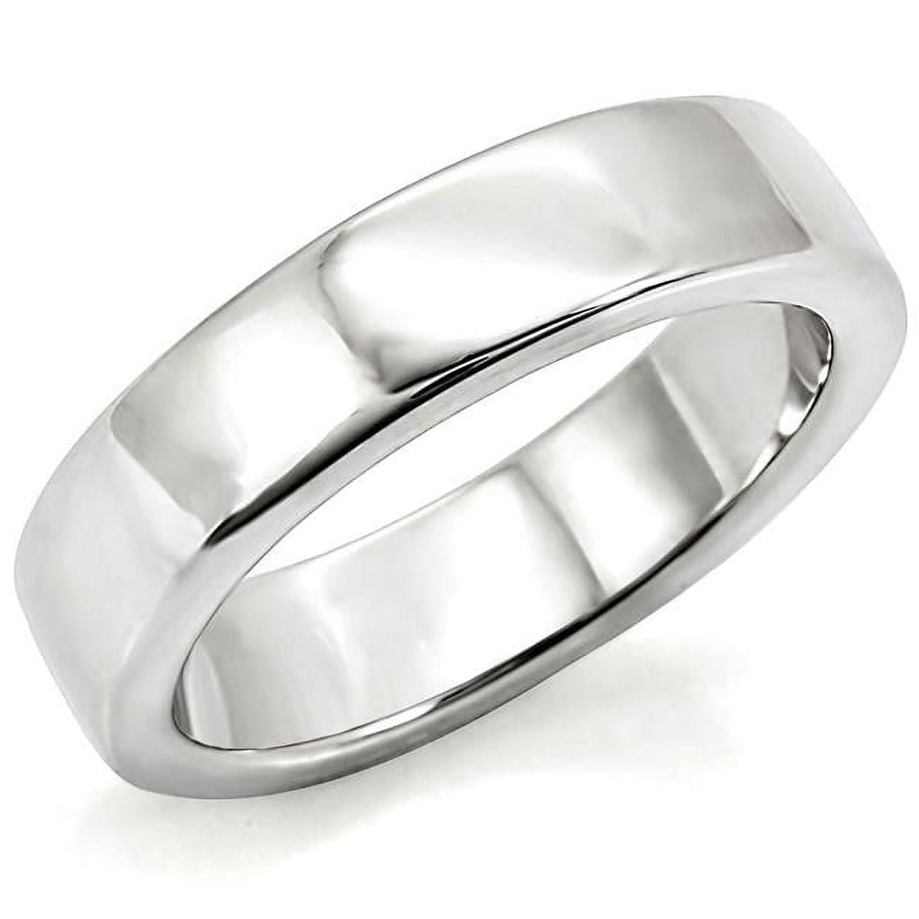 Women Rhodium Brass Ring with No Stone in No Stone - Size 8