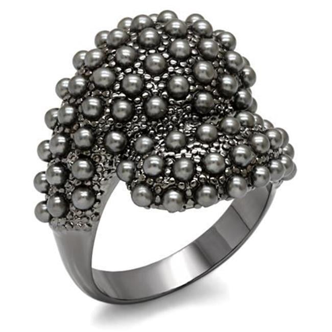 Women TIN Cobalt Black Brass Ring with Synthetic in Jet - Size 7