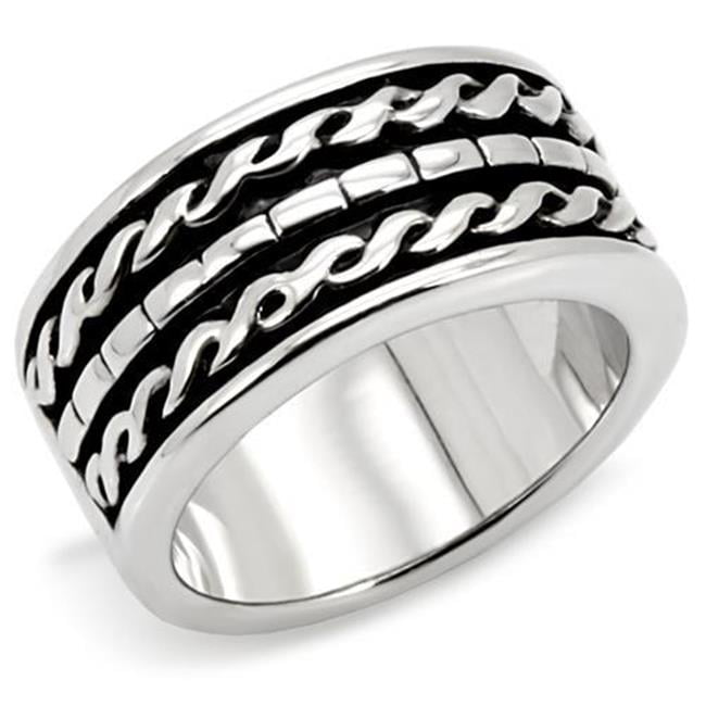 Women Rhodium Brass Ring with No Stone in No Stone - Size 9