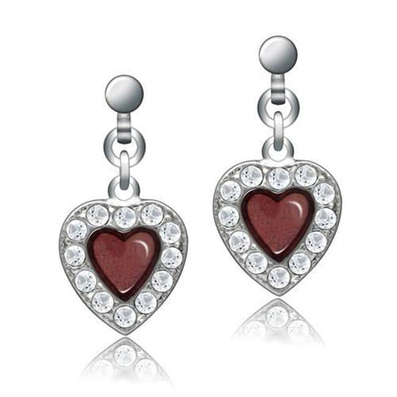 Picture of Alamode LO2000 Women Rhodium White Metal Earrings with Top Grade Crystal in Clear