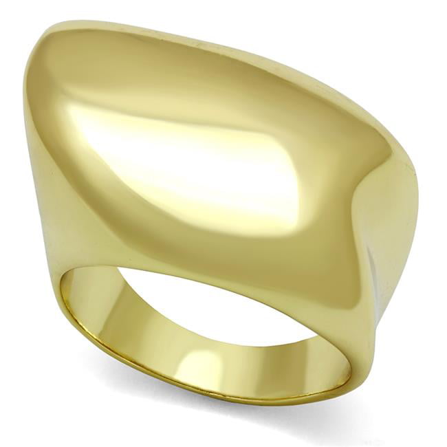 Women Gold Brass Ring with No Stone in No Stone - Size 8