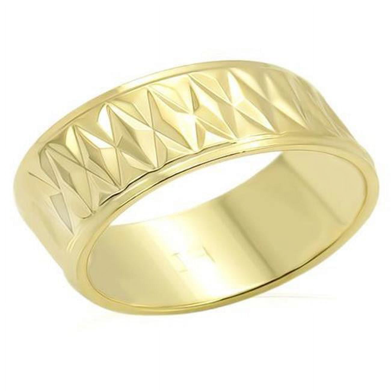 Unisex Gold Brass Ring with No Stone in No Stone - Size 6