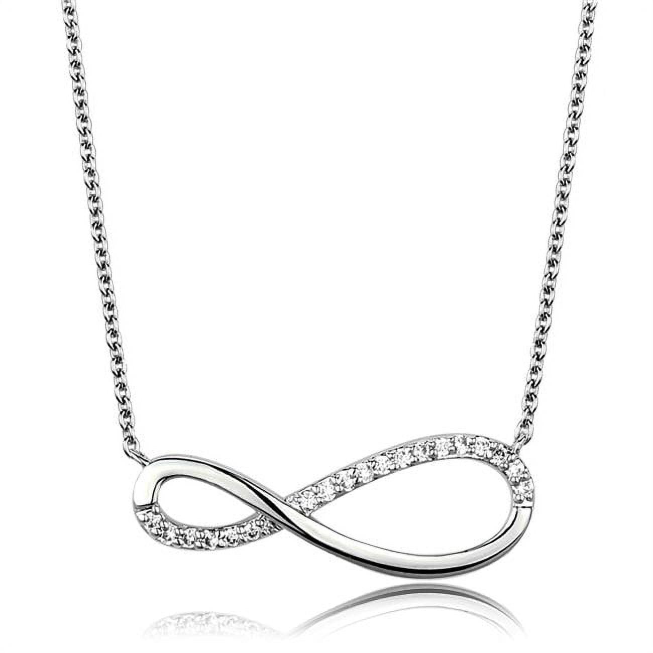 Picture of Alamode 3W1033-16Plus3 Women Rhodium Brass Chain Pendant with AAA Grade CZ in Clear - 16 & 3 in.