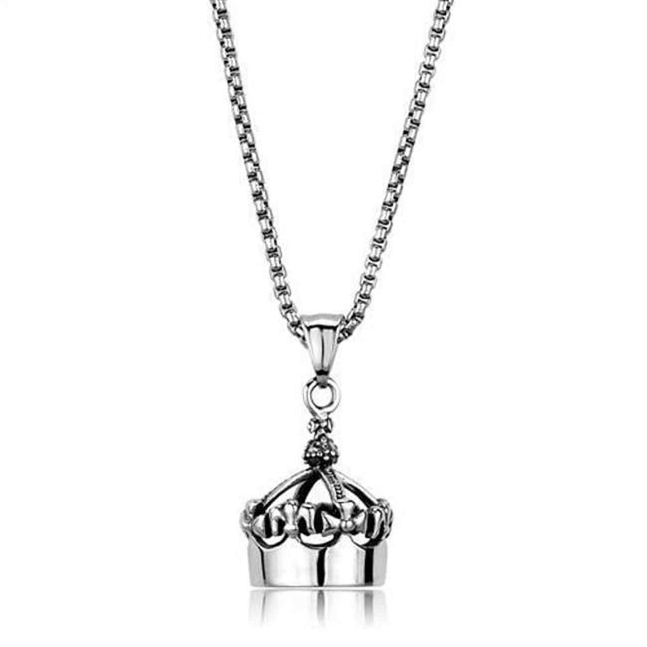 TK1991-20 Men High Polished Stainless Steel Necklace with No Stone in No Stone - 20 in.