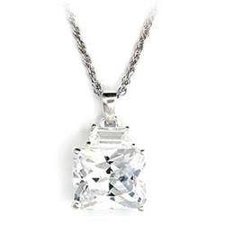 Picture of Alamode 6X304 Women High-Polished 925 Sterling Silver Pendant with AAA Grade CZ in Clear