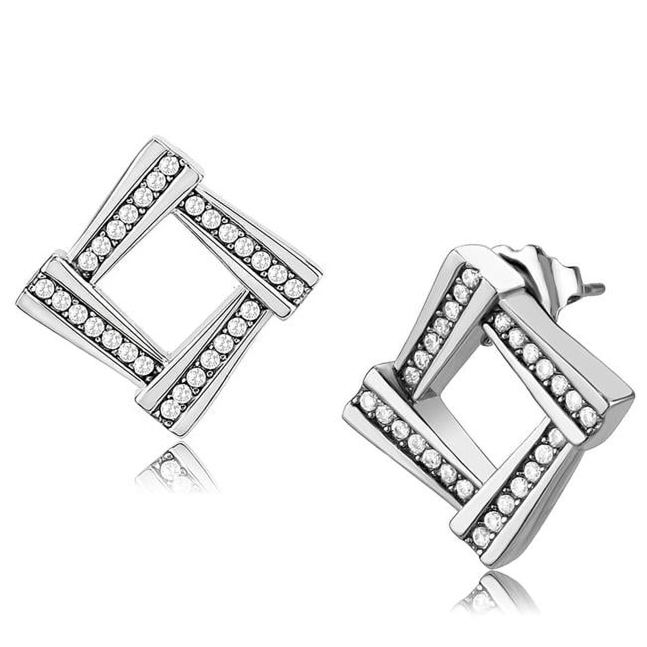 Picture of Alamode DA333 Women No Plating Stainless Steel Earrings with AAA Grade CZ in Clear