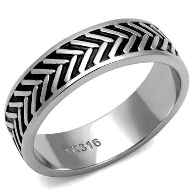 TK2899-12 Men High Polished Stainless Steel Ring with No Stone in No Stone - Size 12