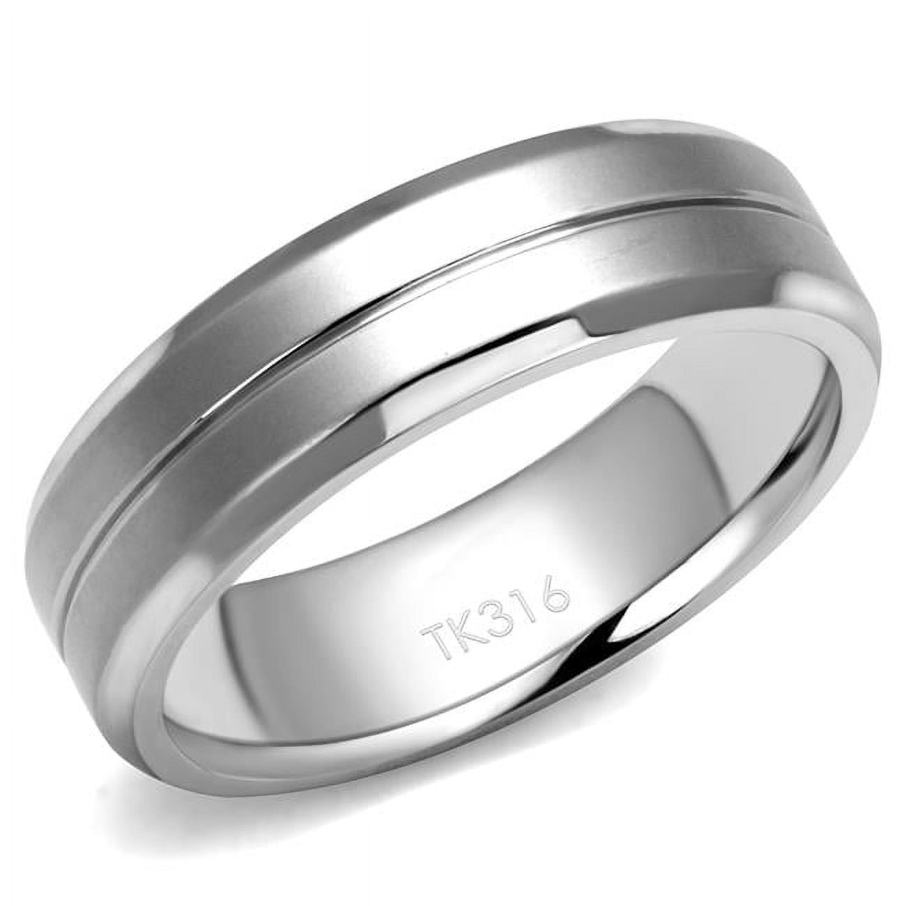 TK2917-9 Men High Polished Stainless Steel Ring with No Stone in No Stone - Size 9