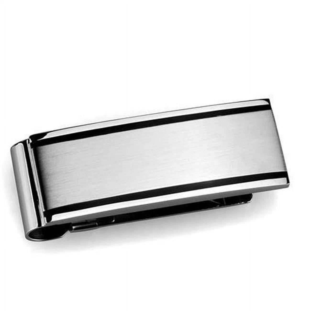 Picture of Alamode TK2073 Men High Polished Stainless Steel Money Clip with No Stone in No Stone