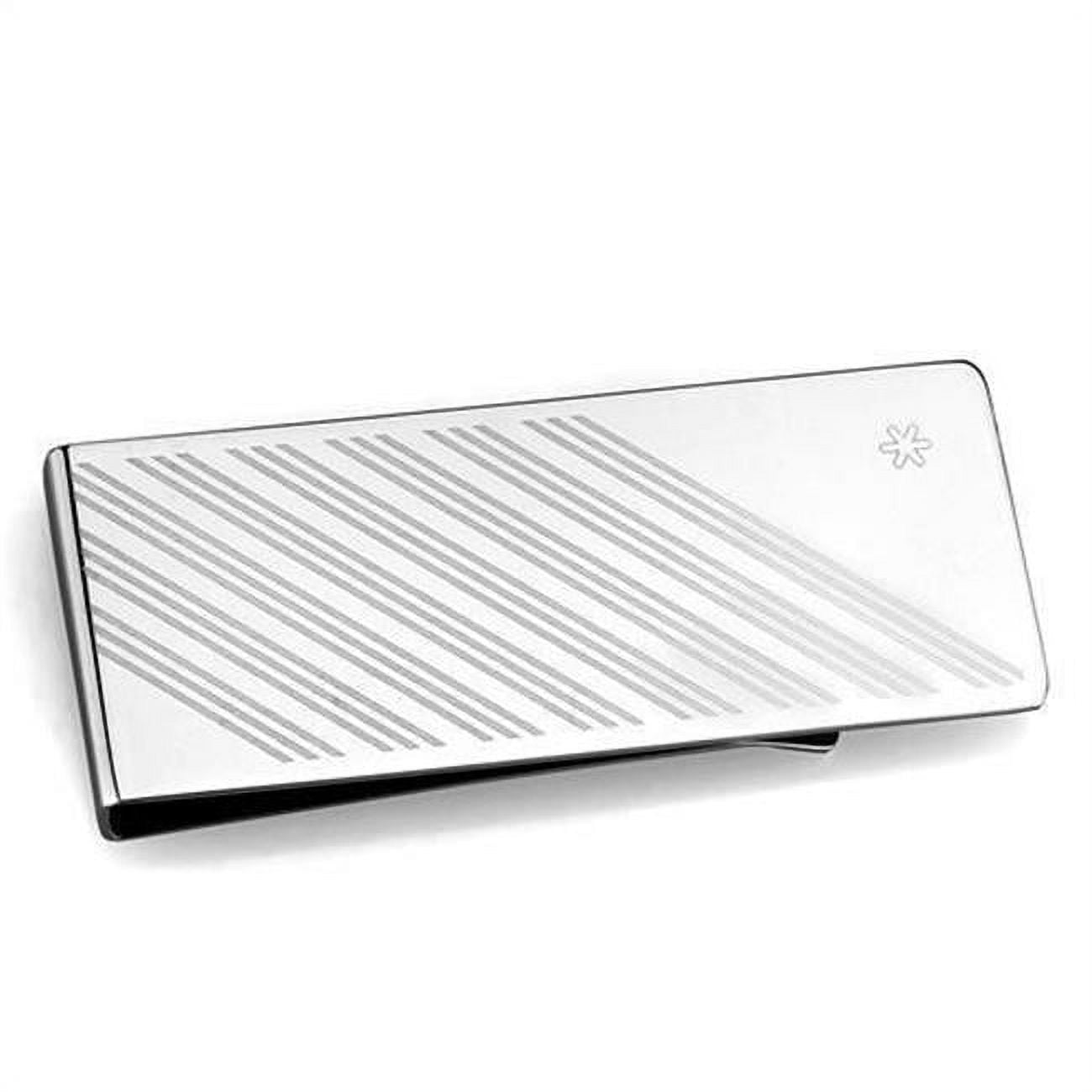 Picture of Alamode TK2079 Men High Polished Stainless Steel Money Clip with No Stone in No Stone