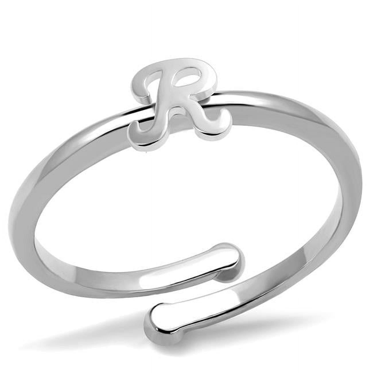 Women Rhodium Brass Ring with No Stone in No Stone - Size 8