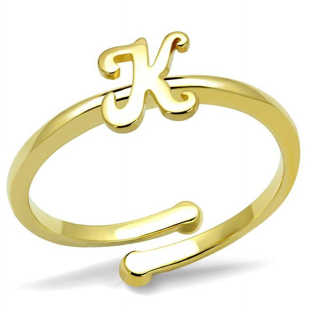 Women Flash Gold Brass Ring with No Stone in No Stone - Size 8