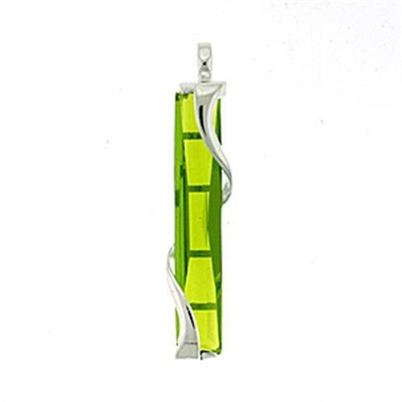 Picture of Alamode LOA560 Women High-Polished 925 Sterling Silver Pendant with Synthetic in Peridot