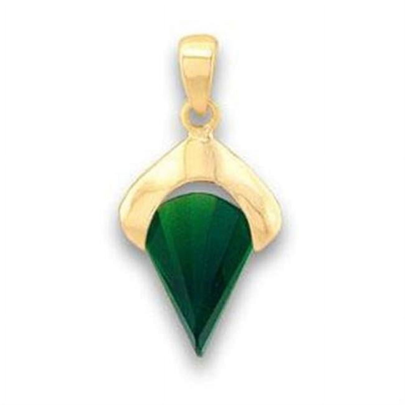 Picture of Alamode LOA633 Women Gold Brass Pendant with Synthetic in Emerald
