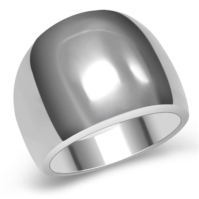 Women High Polished Stainless Steel Ring with No Stone in No Stone - Size 6