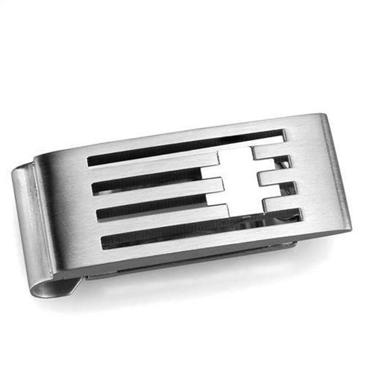 Picture of Alamode TK2083 Men High Polished Stainless Steel Money Clip with No Stone in No Stone