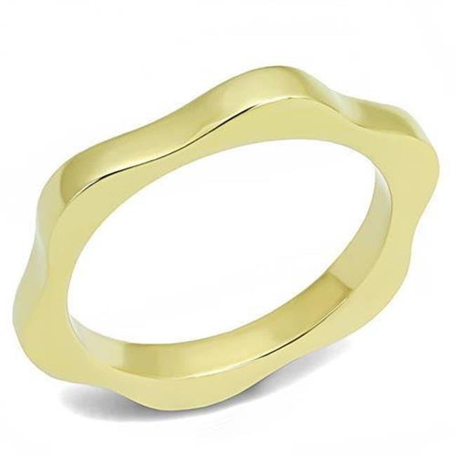 Women IP Gold Stainless Steel Ring with No Stone in No Stone - Size 6