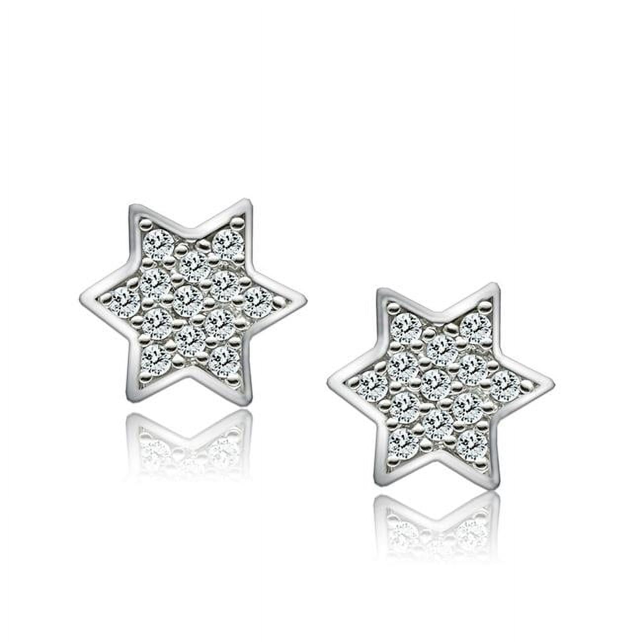 Picture of Alamode 3W092 Women Rhodium Brass Earrings with AAA Grade CZ in Clear