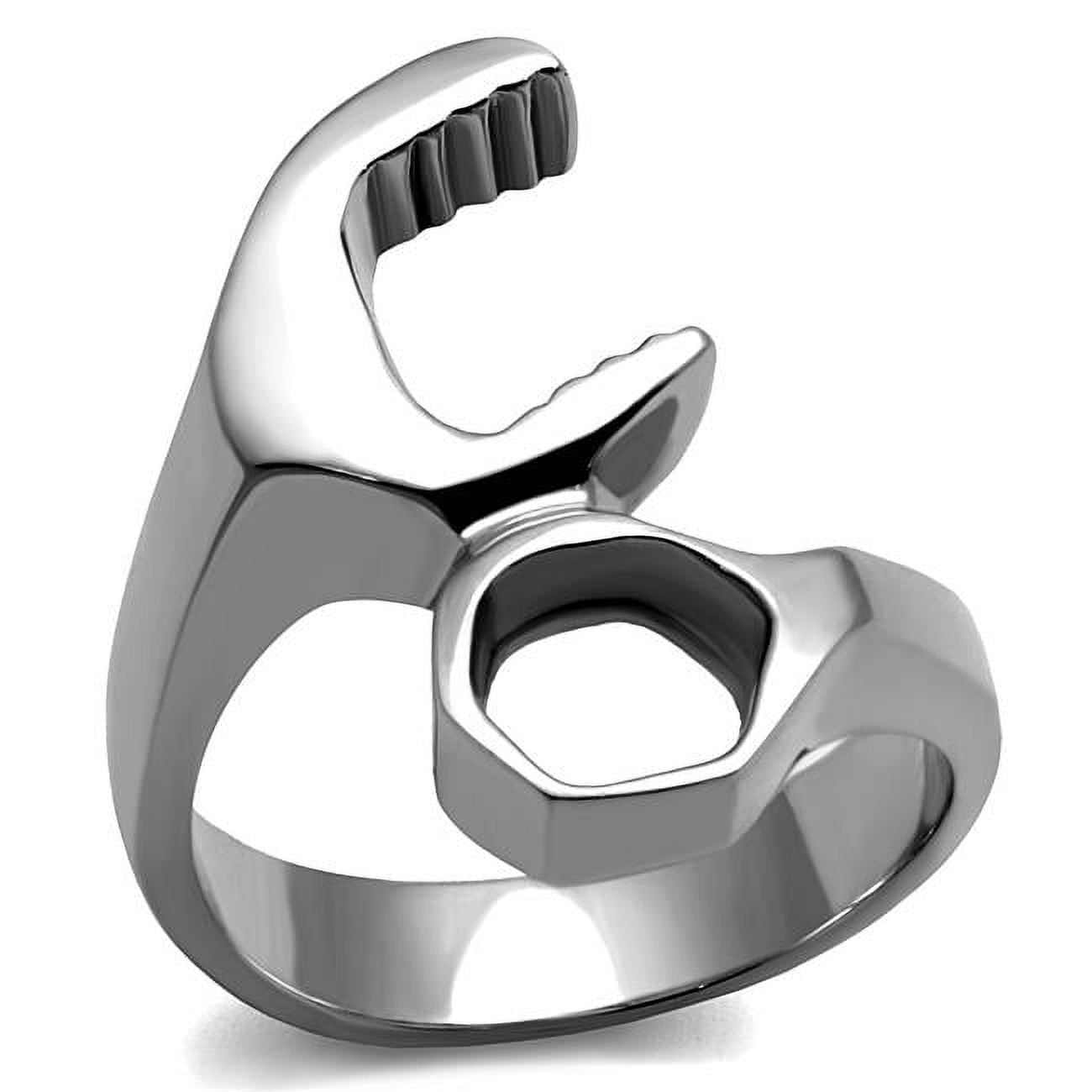 TK2396-13 Men High Polished Stainless Steel Ring with No Stone in No Stone - Size 13