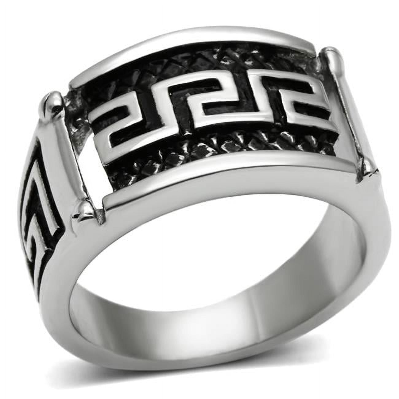 TK584-11 Men High Polished Stainless Steel Ring with No Stone in No Stone - Size 11