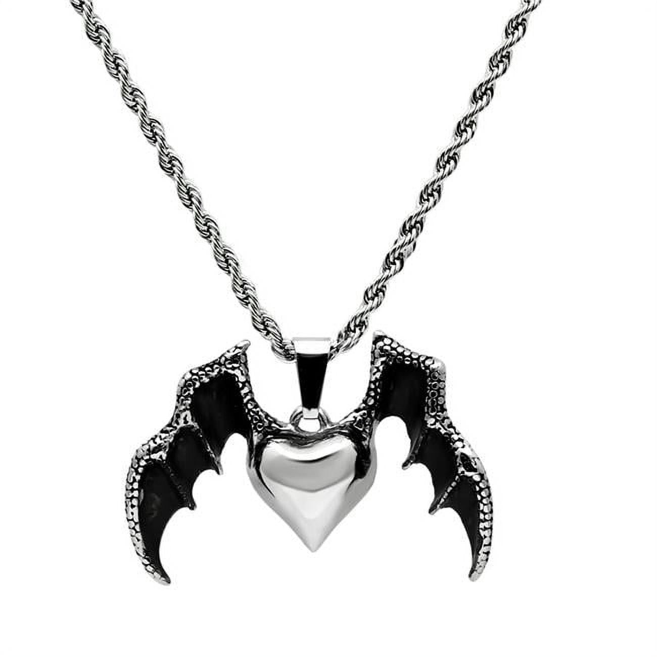 TK549-20 Men High Polished Stainless Steel Chain Pendant with No Stone in No Stone - 20 in.